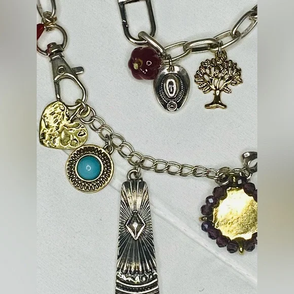 NWOT Free People Maxamillion World Traveler Charm Necklace Silver - Picture 7 of 10